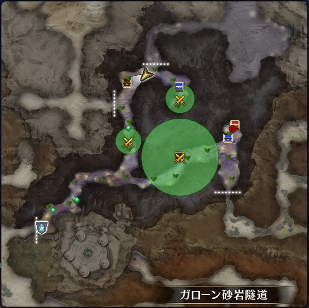 MAP・ガローン砂岩洞窟